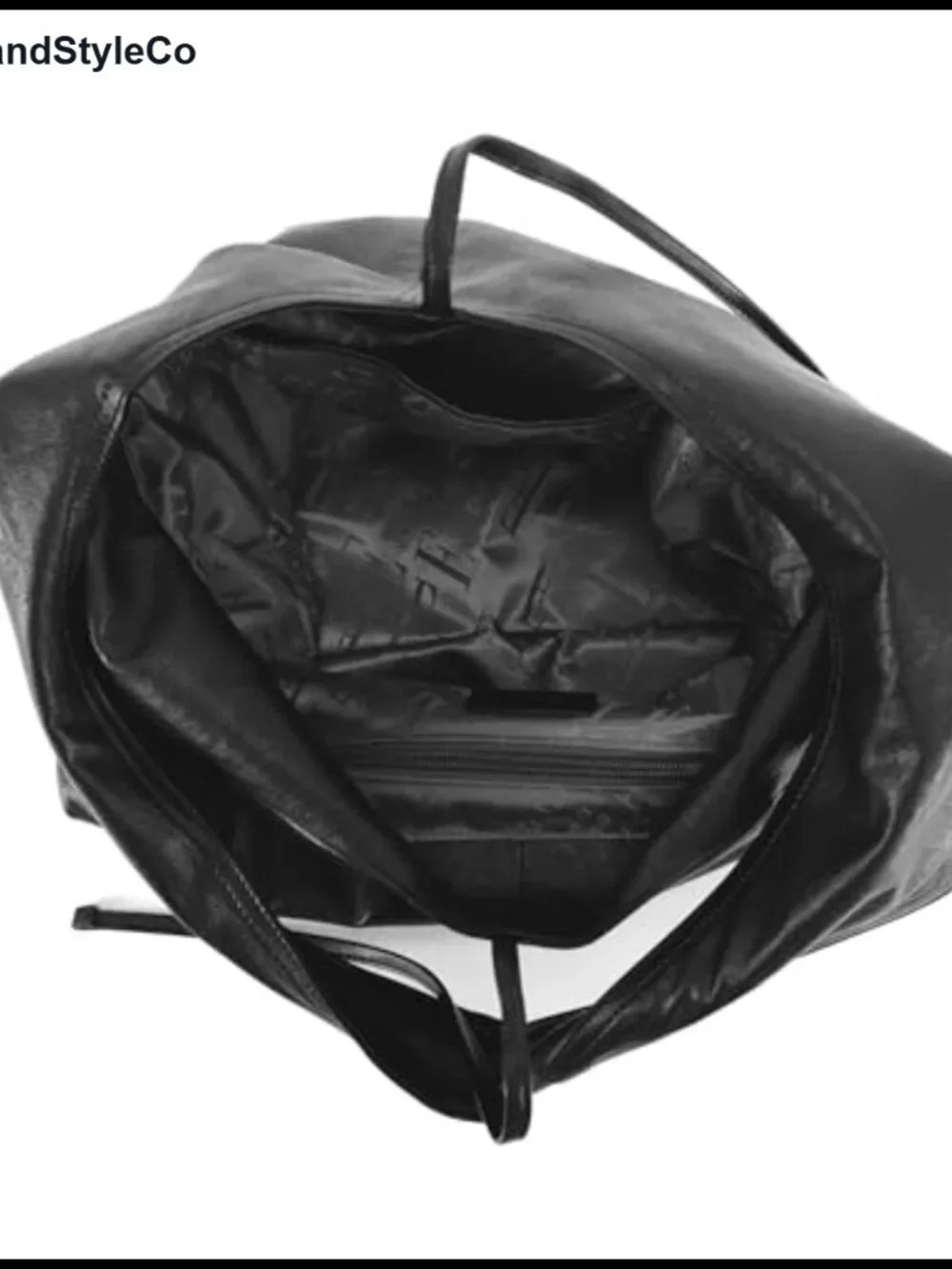 Large Vegan Leather Hobo Bag Slouchy Shoulder Handbag